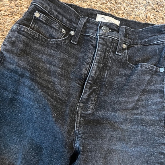 Madewell the perfect jean black denim straight leg jeans size 25 - Picture 3 of 6